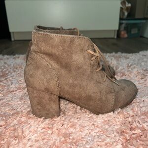 Madden Girl Suede Brown Ankle Boots